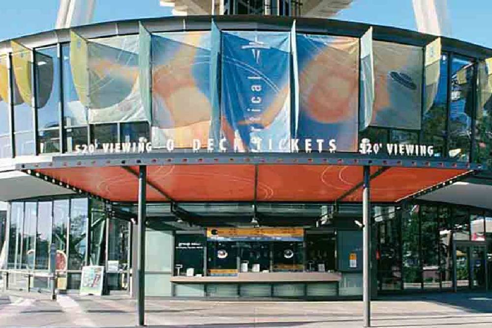 Commercial awnings for businesses from Rainier Shade at Ida and Norma’s Draperies near Spokane, Washington (WA)